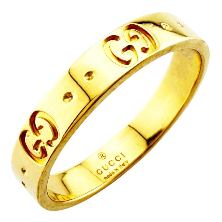 最終値下げ　GUCCI イエローゴールド　750 18k k18 iconリング GUCCI（グッチ） アイコン リング 指輪 18号 18金 K18イエローゴールド