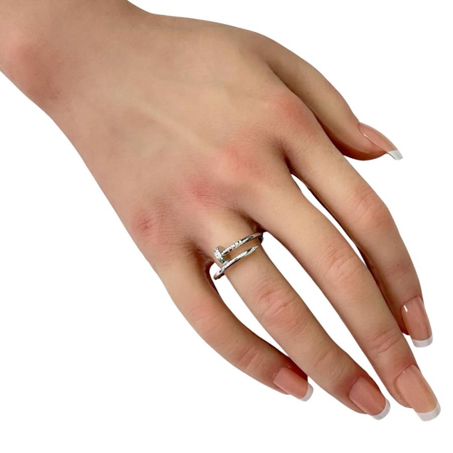 美品　カルティエ　ジュストアンクル リング　ホワイトゴールド　49 Cartier（カルティエ） ジュストアンクル リング 指輪 14.5号 18金 K18