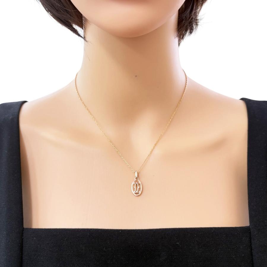 Cartier（カルティエ） ドゥーブルC ネックレス 18金 K18ピンク 