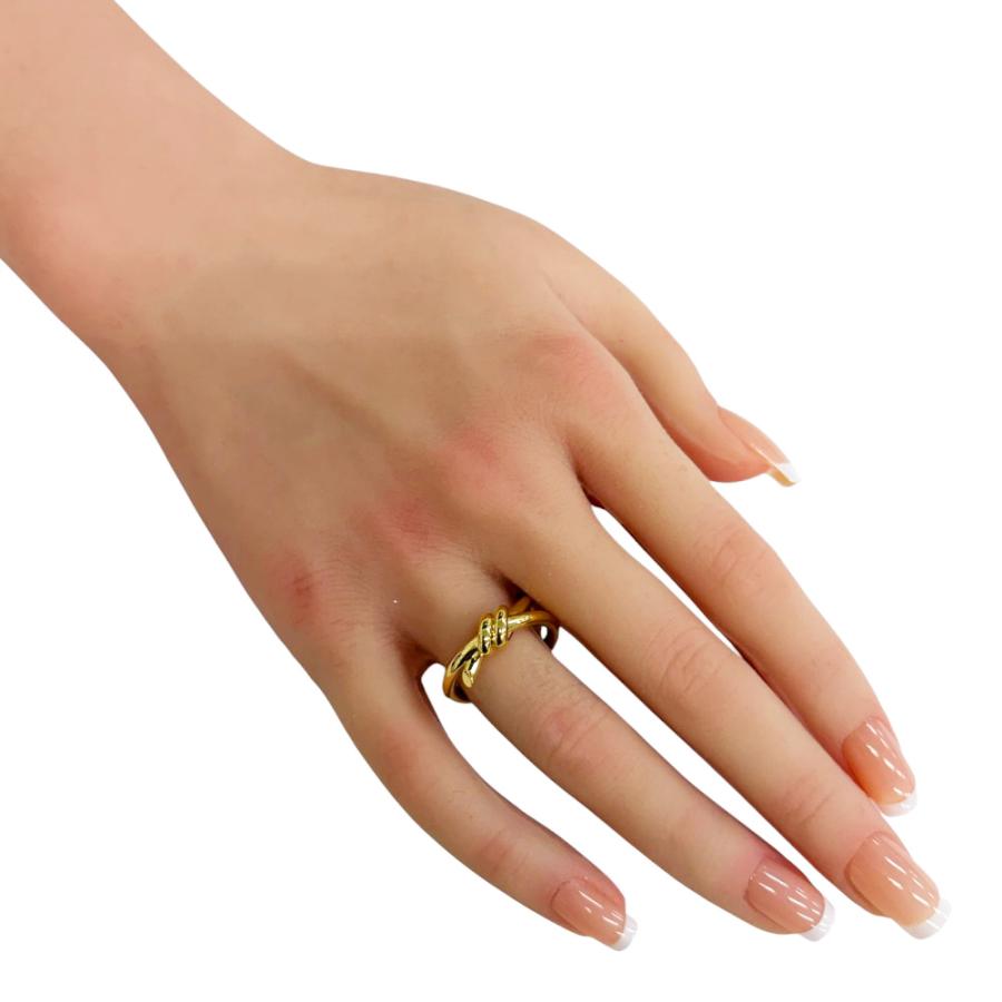TIFFANY&Co.（ティファニー） ノットダブルロウ リング 指輪 15号 18金