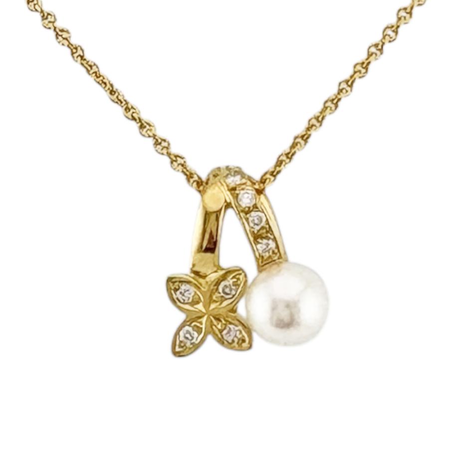 MIKIMOTO（ミキモト） ネックレス 18金 K18イエローゴールド パール