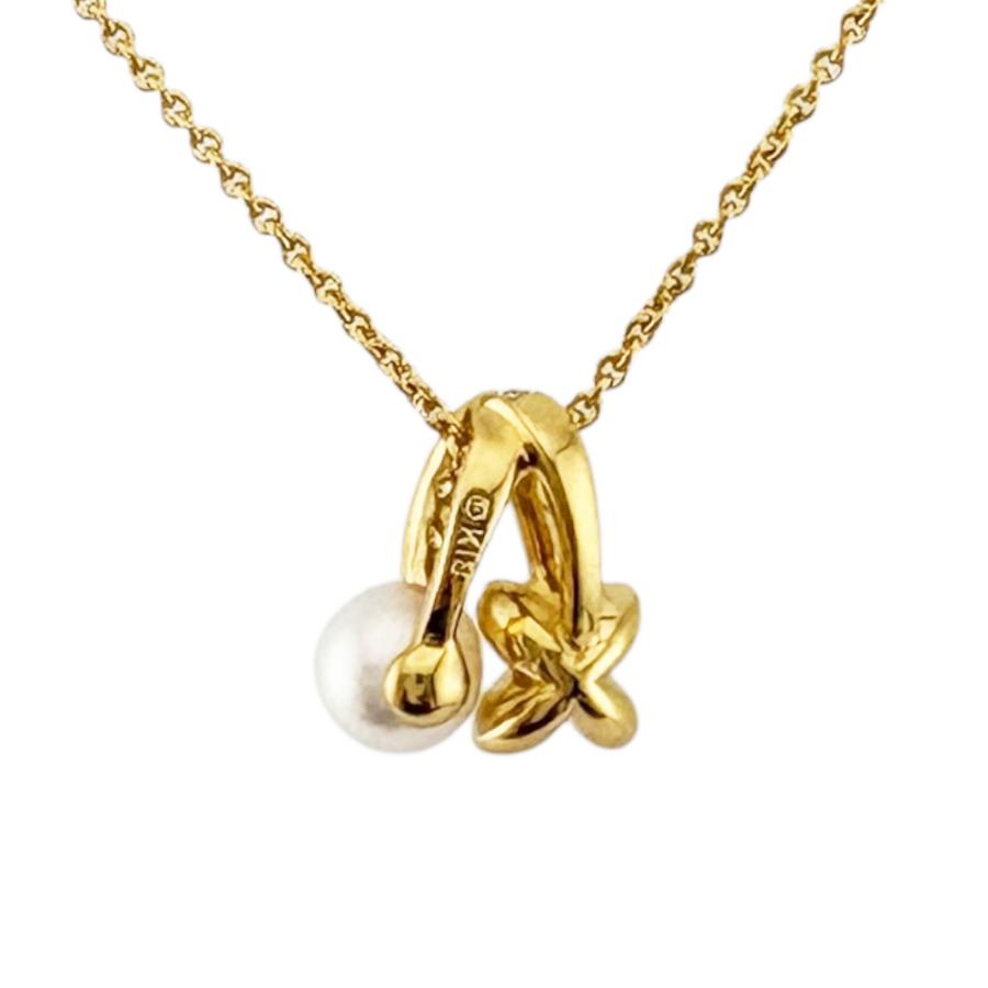 MIKIMOTO（ミキモト） ネックレス 18金 K18イエローゴールド パール