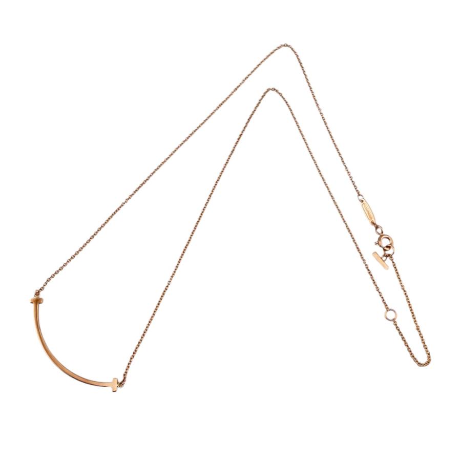 TIFFANY&Co.（ティファニー） Tスマイル ネックレス 18金 K18ピンク