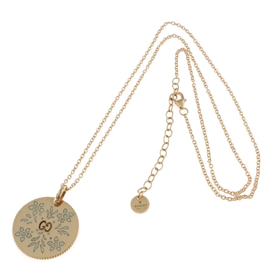 GUCCI グッチ K18PG ネックレス GGアイコン ブルームス 18金 K18ピンク  