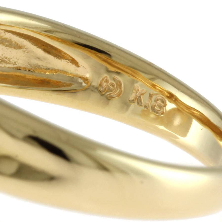 タサキ リング 指輪 11号 18金 K18ゴールド パール ダイヤ 0.01ct