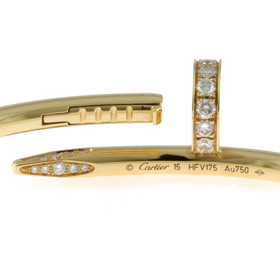 Cartier ゴールド バングル ダイヤモンド付き Cartier（カルティエ） K18 バングル ダイヤモンド ジュストアンクル