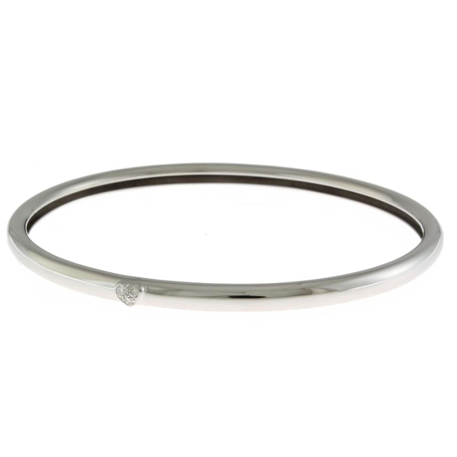 TIFFANY&Co. ティファニー K18WG バングル ダイヤモンド ブレスレット  