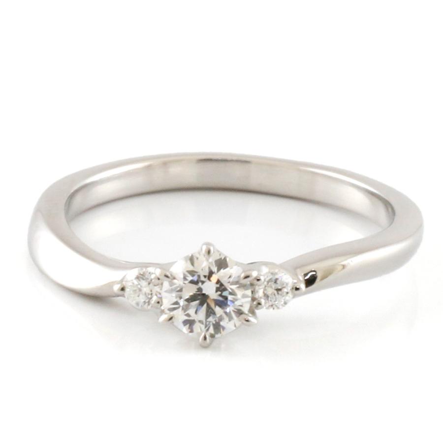 ヨンドシー Pt950 リング 指輪 ダイヤ 7号 D VVS2 D0.216ct中古 美品  