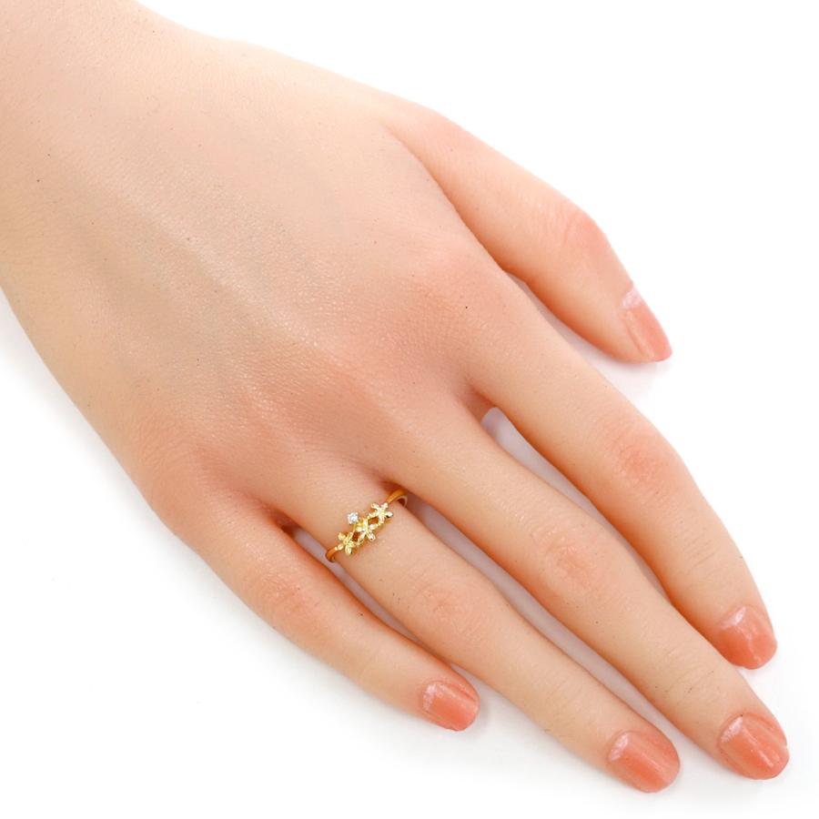 MIKIMOTO ミキモト K18 リング 指輪 ダイヤモンド 花 フラワー 9号 18