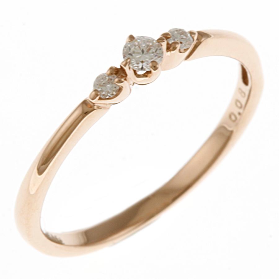 STAR JEWELRY スタージュエリー K18PG リング 指輪 ダイヤモンド 7号