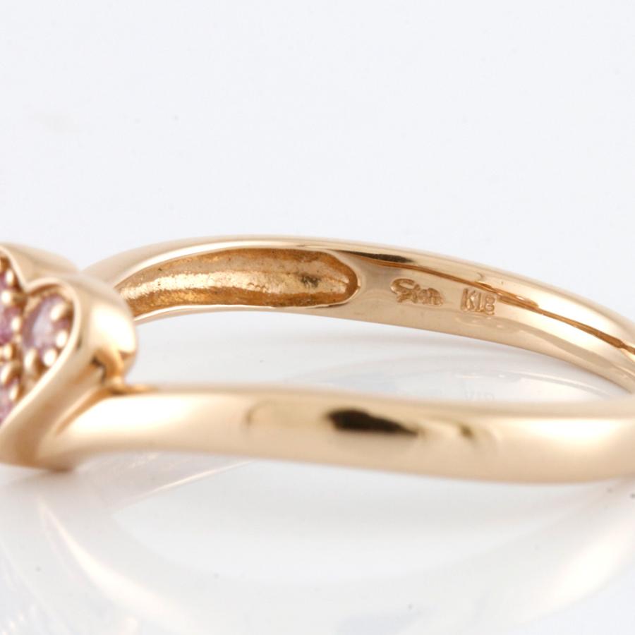 STAR JEWELRY スタージュエリー K18 リング 指輪 ピンクサファイア
