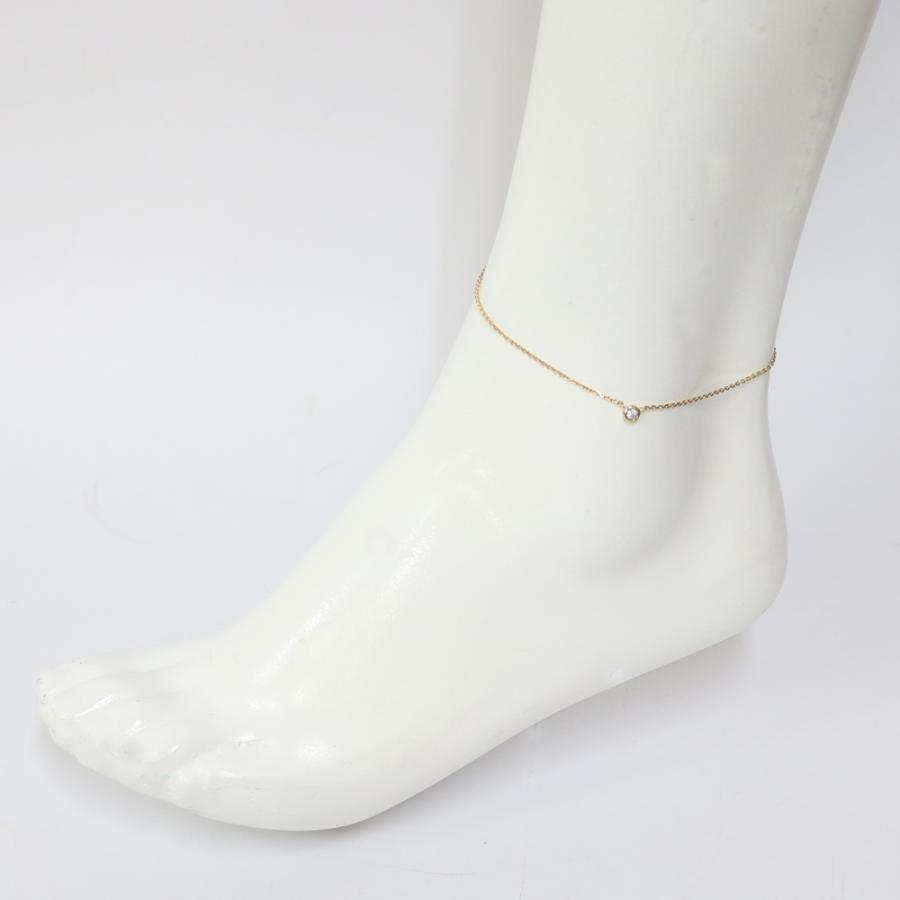 スタージュエリー STAR JEWELRY K18 アンクレット ダイヤモンド 0.113