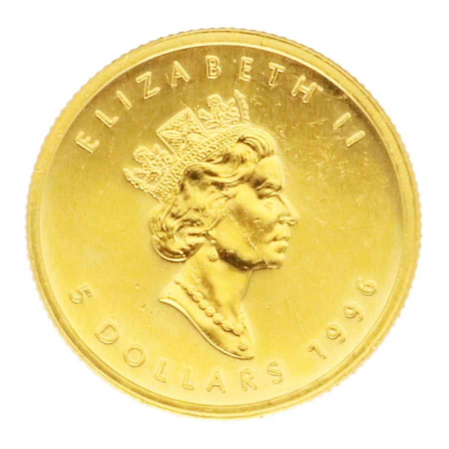 メイプルリーフ 1/10オンス 5ドル 1996 カナダ 純金 金貨 外国コイン
