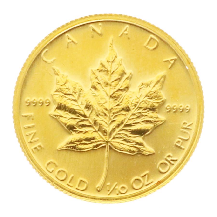 メイプルリーフ 1/10オンス 5ドル 1986 カナダ 純金 金貨 外国コイン