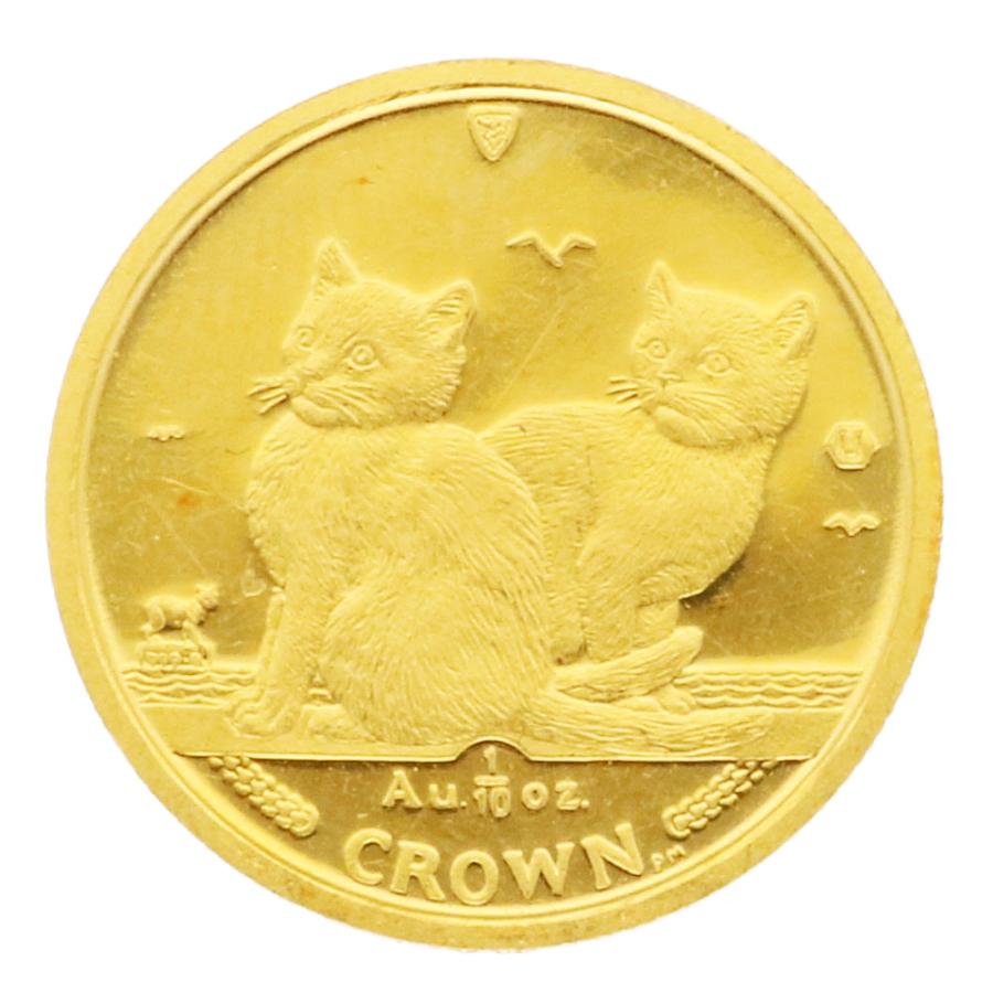 マン島 キャット 1/10オンス バリニーズキャット 2003 純金 金貨 外国