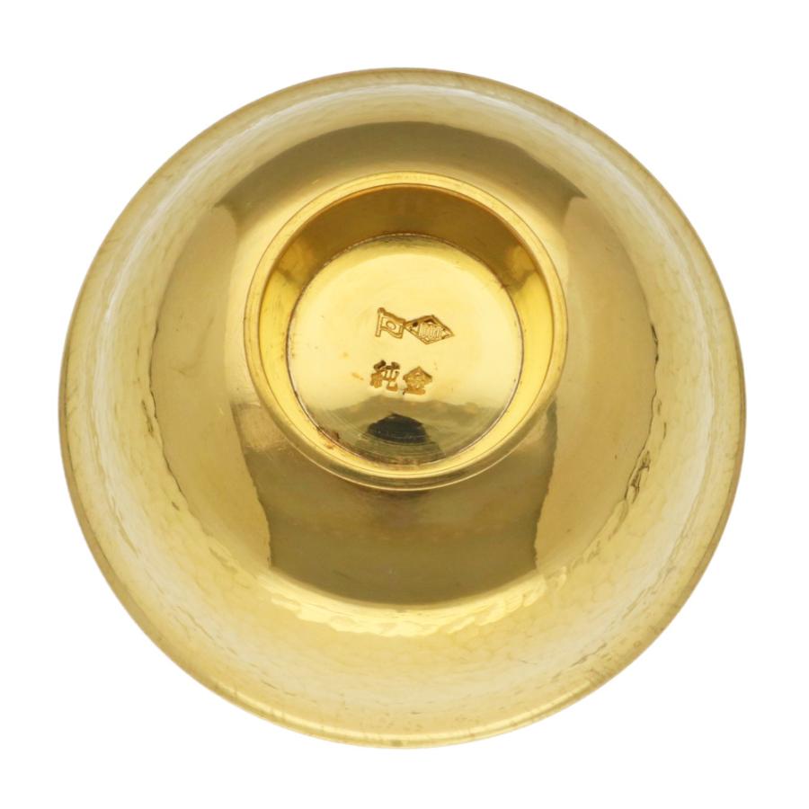 盃 酒器 置物 純金製 金器 還暦 退職 お祝い 誕生日 記念日 金工芸品