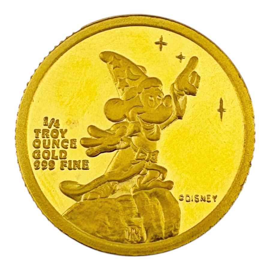 ミッキー MICKEY'S LUCK 1/4トロイオンス 純金 記念コイン K24ゴールド