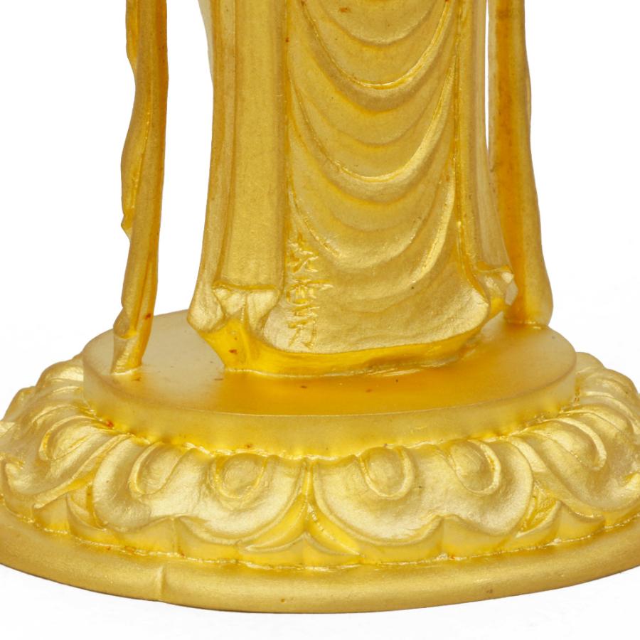 K24 仏像 観音菩薩 観音様 雲刀 純金 置物 320.8g 開運 荘厳 木箱 24