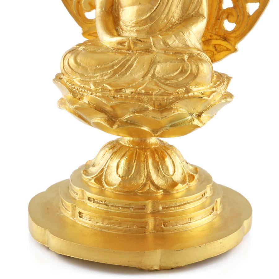 K24 仏像 釈迦如来像 大仏 お釈迦様 光背 純金 東篁作 450.2g