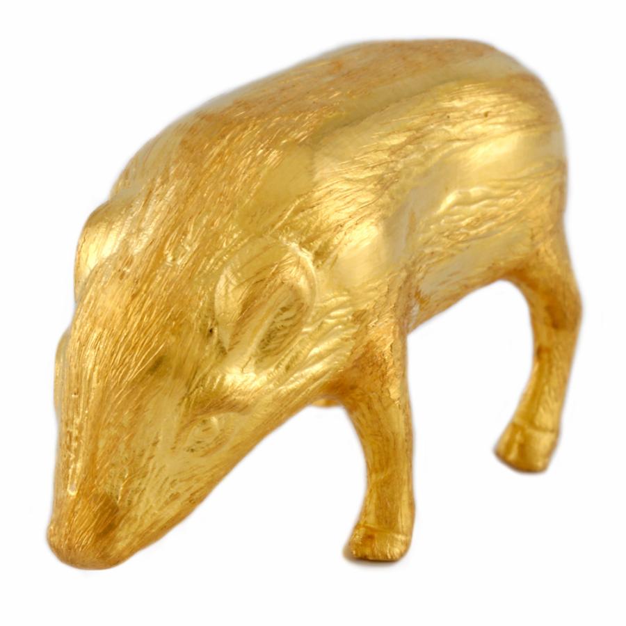 特別送料無料 猪 24金 Gold R Kリサイクルキング店 金工芸品 ゴールド Sh K24 いのしし 中古 ゴールド 干支 K24ゴールド いのしし 24金 うり坊 パジャマ