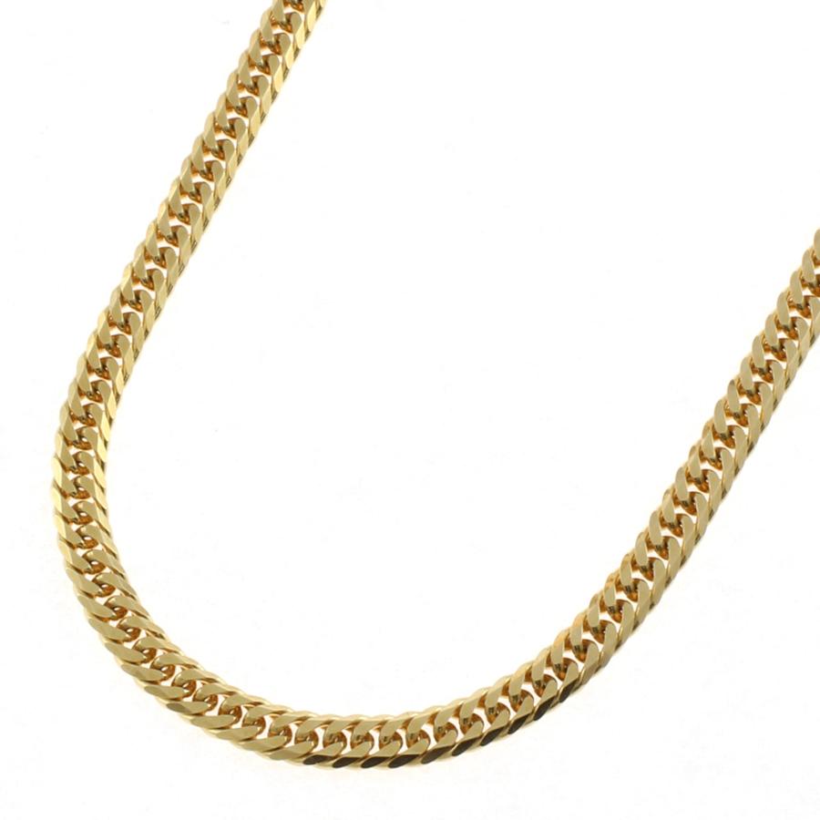 喜平6面ダブル　K18メッキ　中折れ金具　セーフティー付き　喜平ネックレス 喜平6面ダブル K18メッキ 中折れ金具 セーフティー付き 喜平