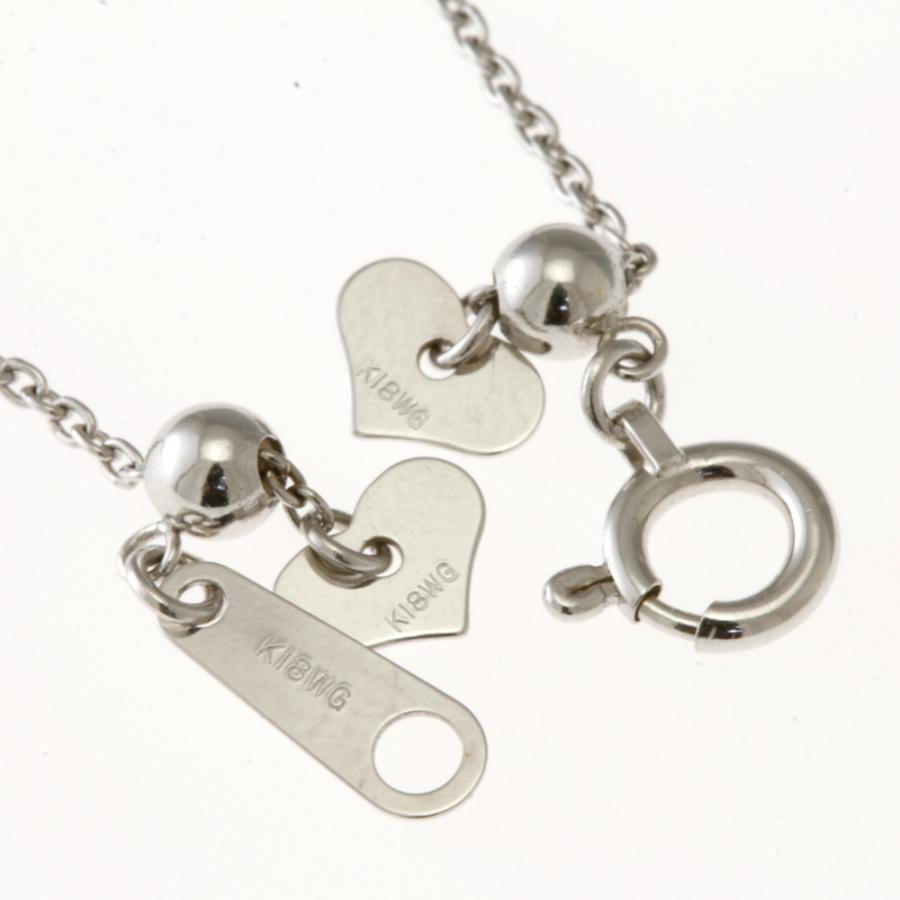 ネックレス ハート 18金 K18ホワイトゴールド ダイヤモンド 0.70ct