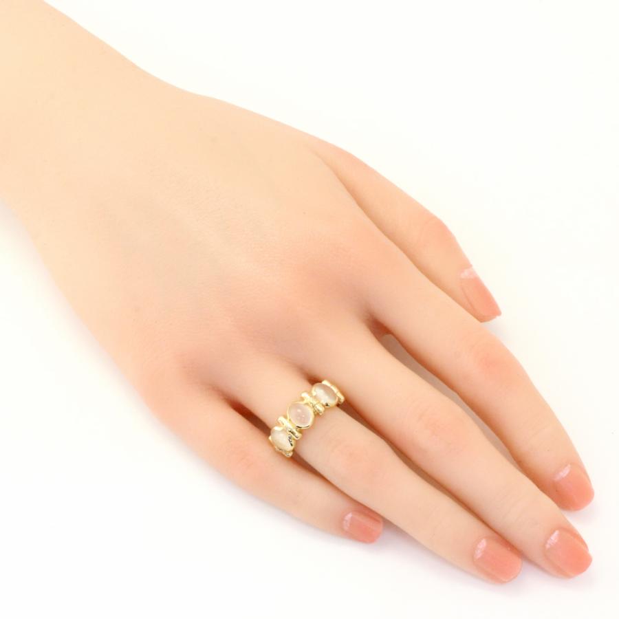 K18YG イエローゴールド リング サファイア 0.39ct ダイヤモンド