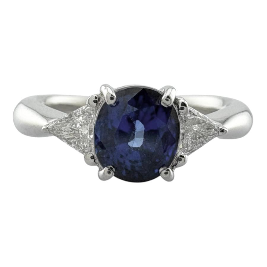 リング 指輪 8号 Pt900プラチナ サファイア レディース 中古 美品  