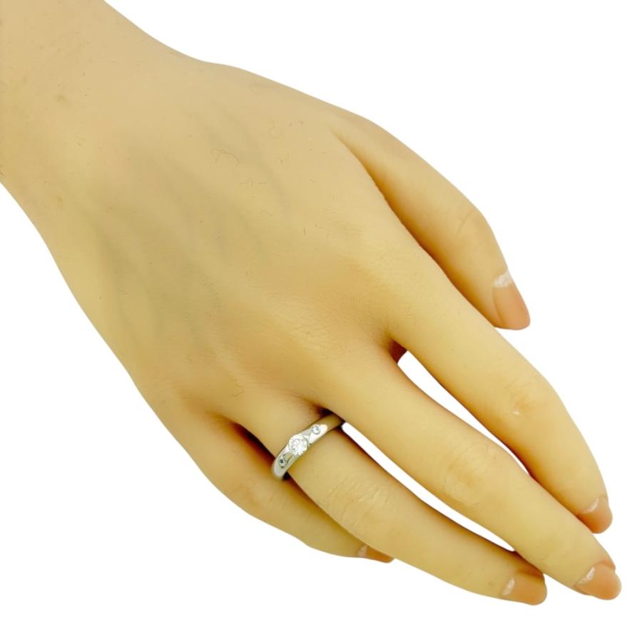 リング 指輪 14号 Pt900プラチナ ダイヤモンド レディース 中古 美品