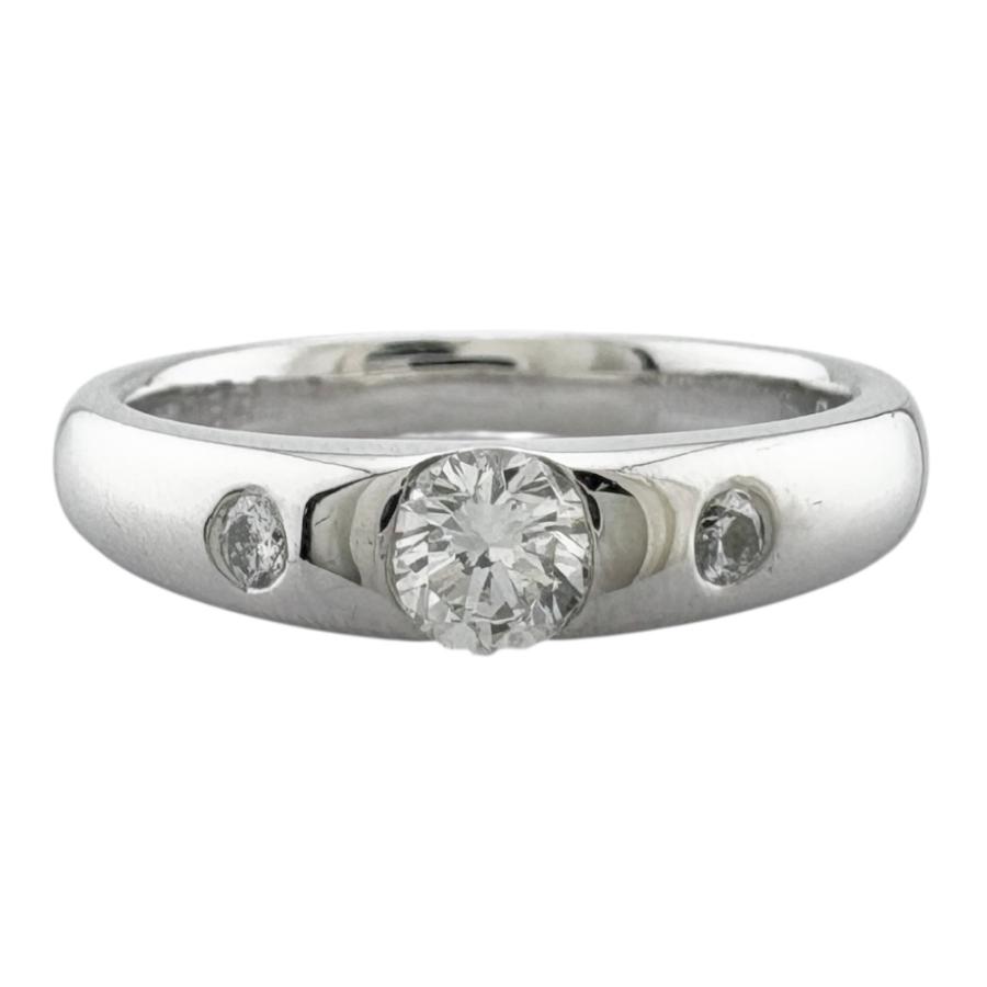 リング 指輪 14号 Pt900プラチナ ダイヤモンド レディース 中古 美品