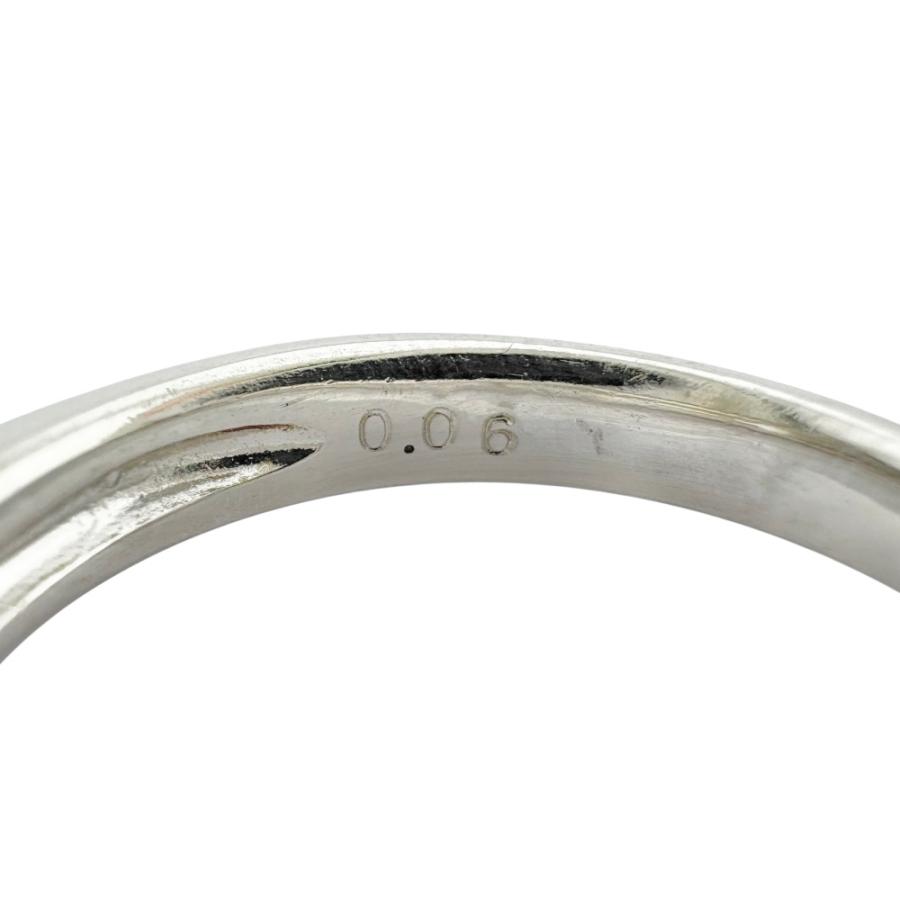 リング 指輪 14号 Pt900プラチナ ダイヤモンド レディース 中古 美品