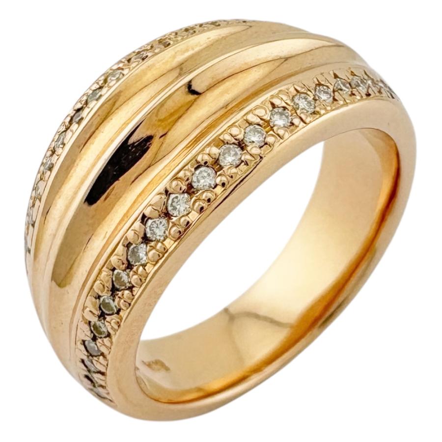 K18　18金　ピンクゴールド　ダイヤリング　(新品) K18 カラーゴールドリング〕K18 リング ピンクゴールド (幅約2.8mm