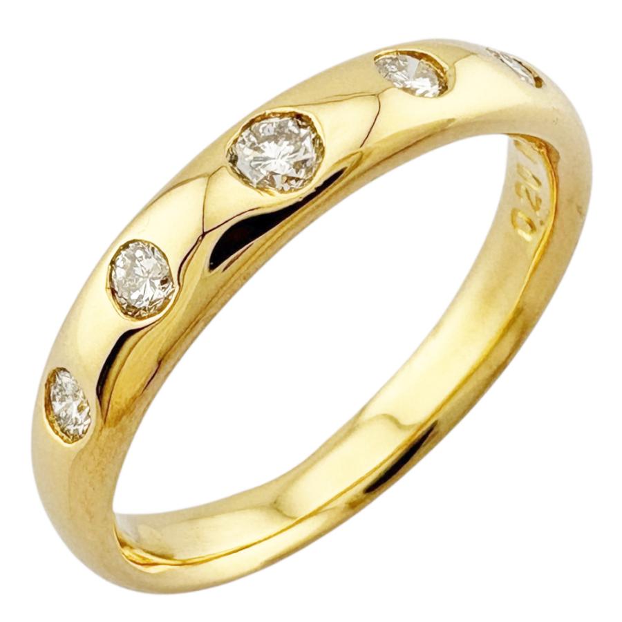 H*S様 難あり K18 リング 空枠 指輪 パール用 中古 18金 イエローゴ