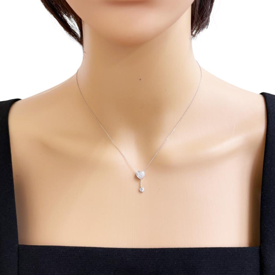 ネックレス 18金 K18ホワイトゴールド ダイヤモンド レディース 中古 