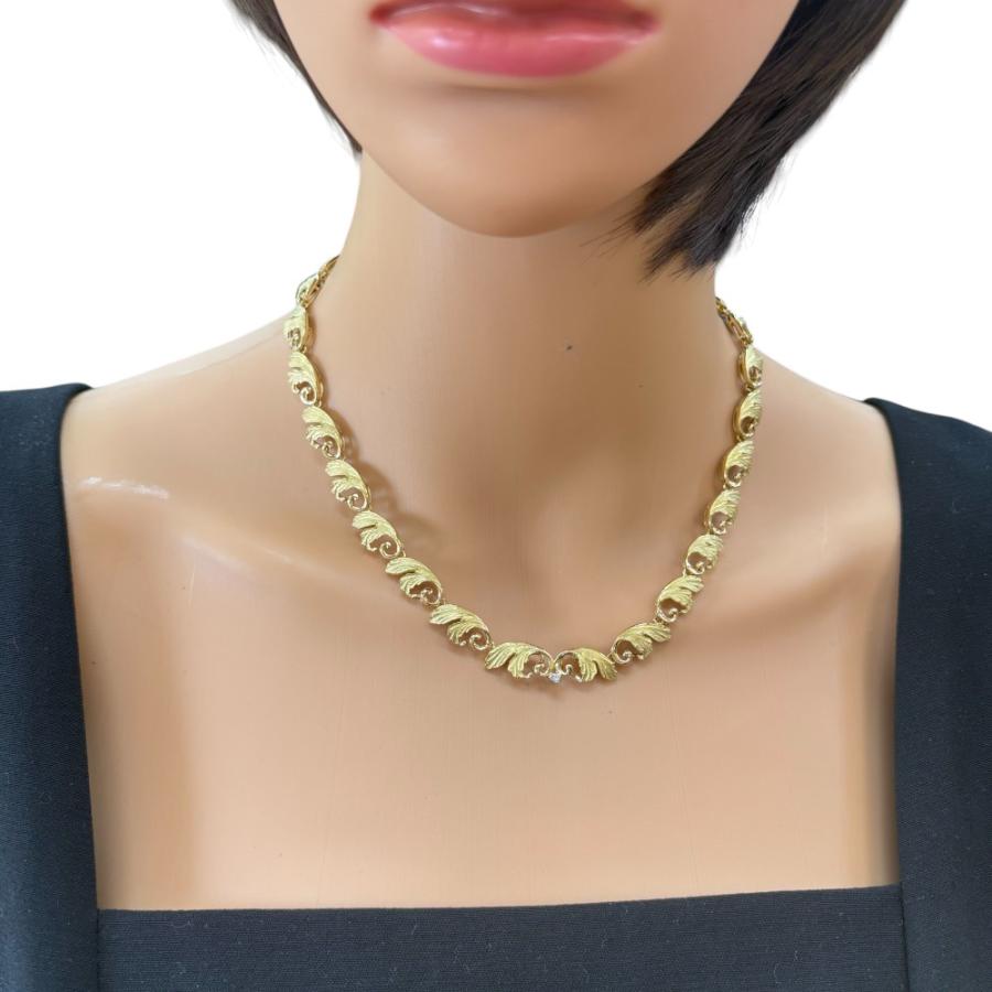 石川暢子 ネックレス 18金 K18イエローゴールド ダイヤモンド