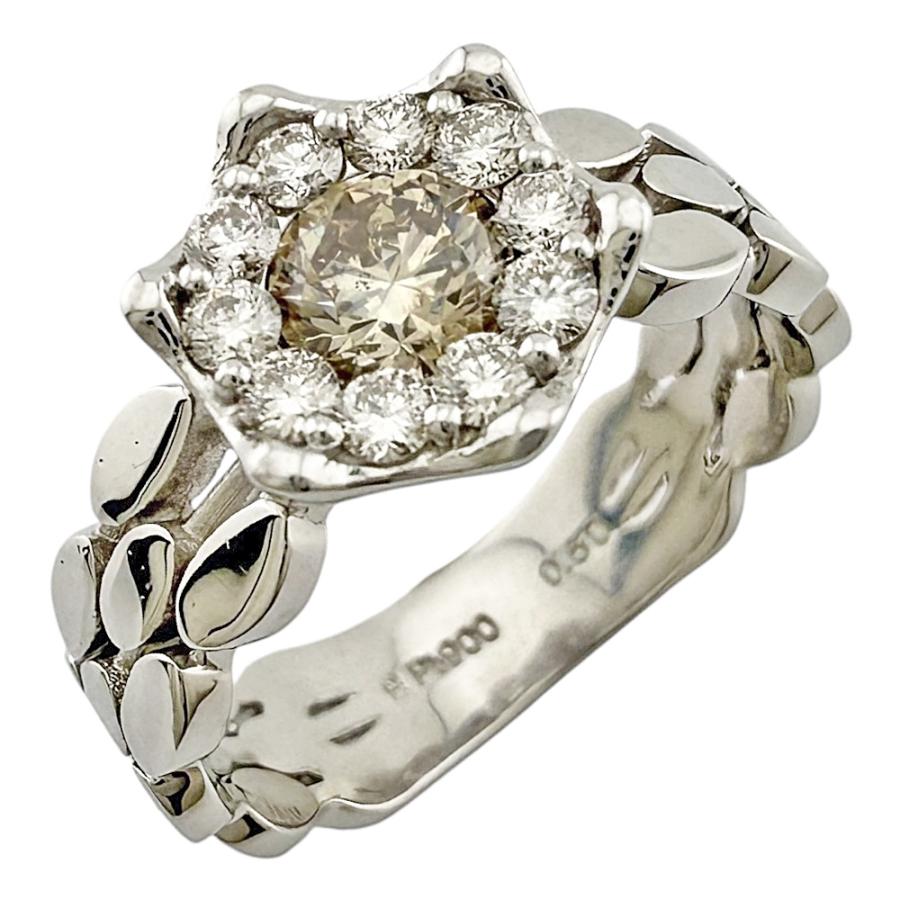 リング 指輪 10.5号 Pt900プラチナ ダイヤモンド レディース 中古 美品  