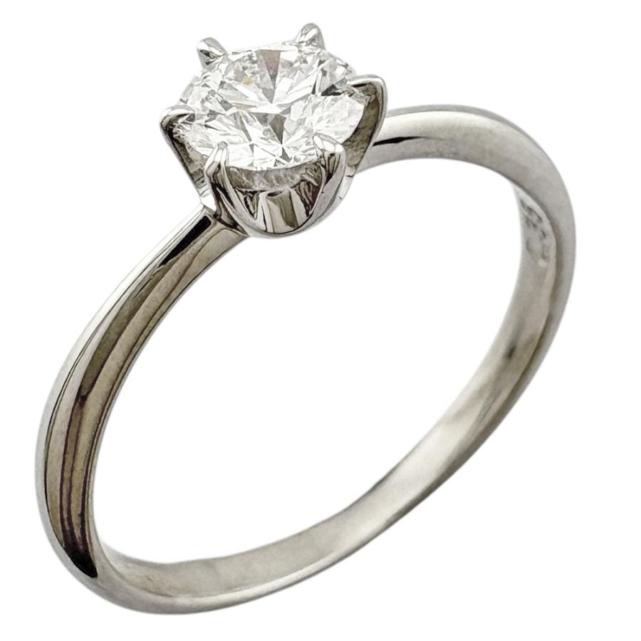 リング 指輪 10号 Pt900プラチナ ダイヤモンド レディース 中古 美品