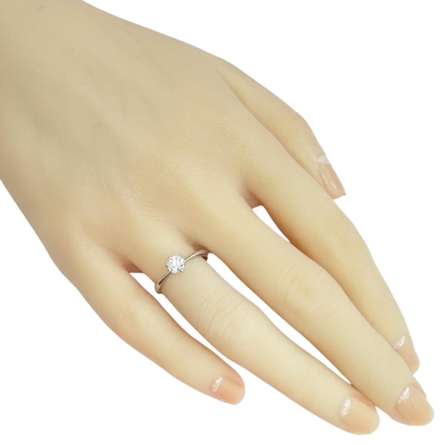 リング 指輪 10号 Pt900プラチナ ダイヤモンド レディース 中古 美品