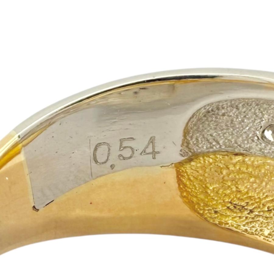 リング 指輪 15号 18金 K18イエローゴールド ダイヤモンド 0.54ct