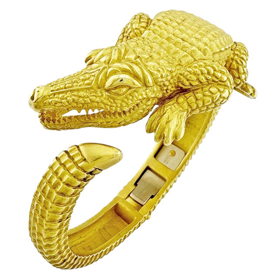 美品！⭐︎イタリア製⭐︎ライオンヘッド ゴールドバングル⭐︎ キーゼルシュタインコード KIESELSTEIN CORD アニマル バングル 18金