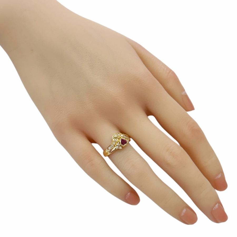 K18ゴールド ルビーリング 9g K18イエローゴールドルビーリング(RFR639-001)|TSUTSUMI（ジュエリー