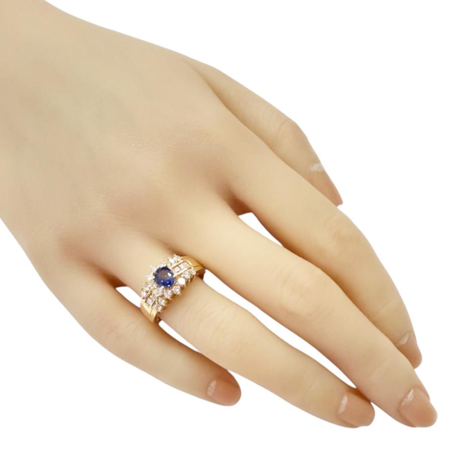 リング 指輪 13号 18金 K18イエローゴールド ダイヤモンド レディース  