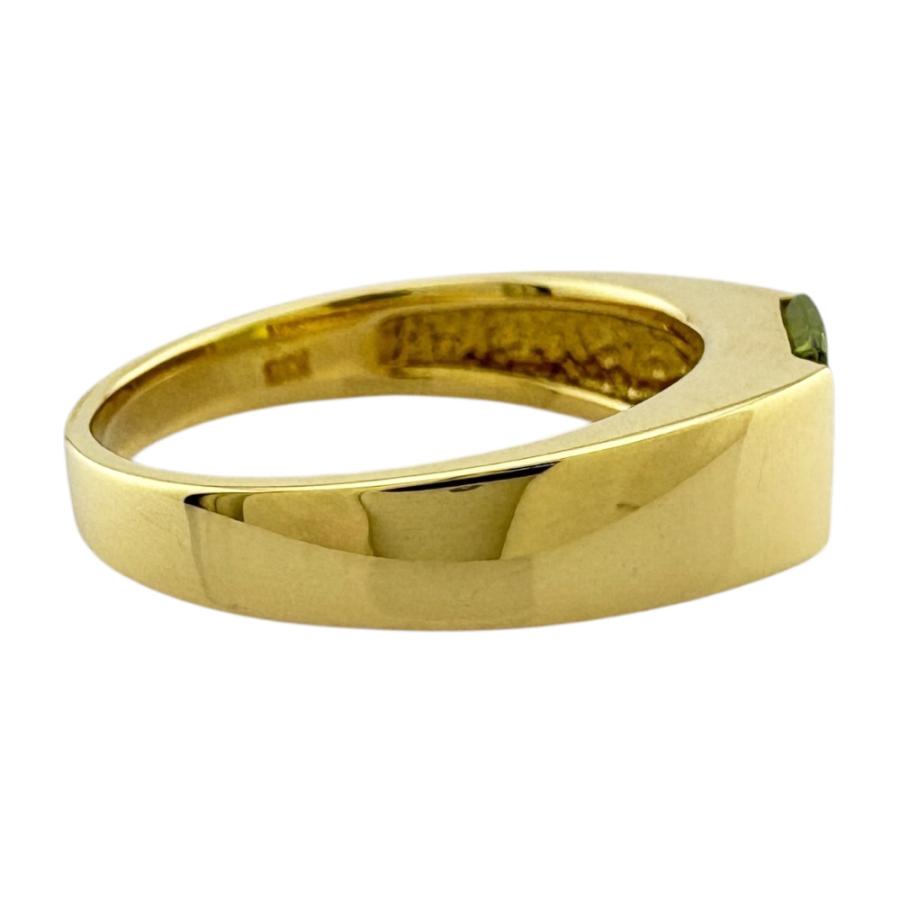 18k リング　美品 リング 指輪 12号 18金 K18イエローゴールド ペリドット