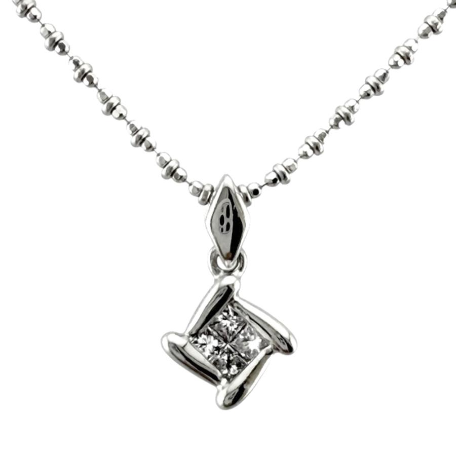 【お値下げ】K18 （18金）ホワイトゴールド ルビーネックレス ネックレス 18金 K18ホワイトゴールド ルビー レディース 中古 美品