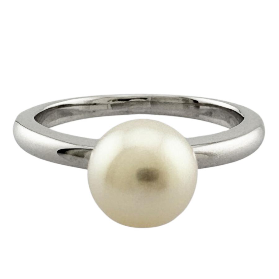 リング 指輪 11.5号 18金 K18ホワイトゴールド パール レディース 中古  