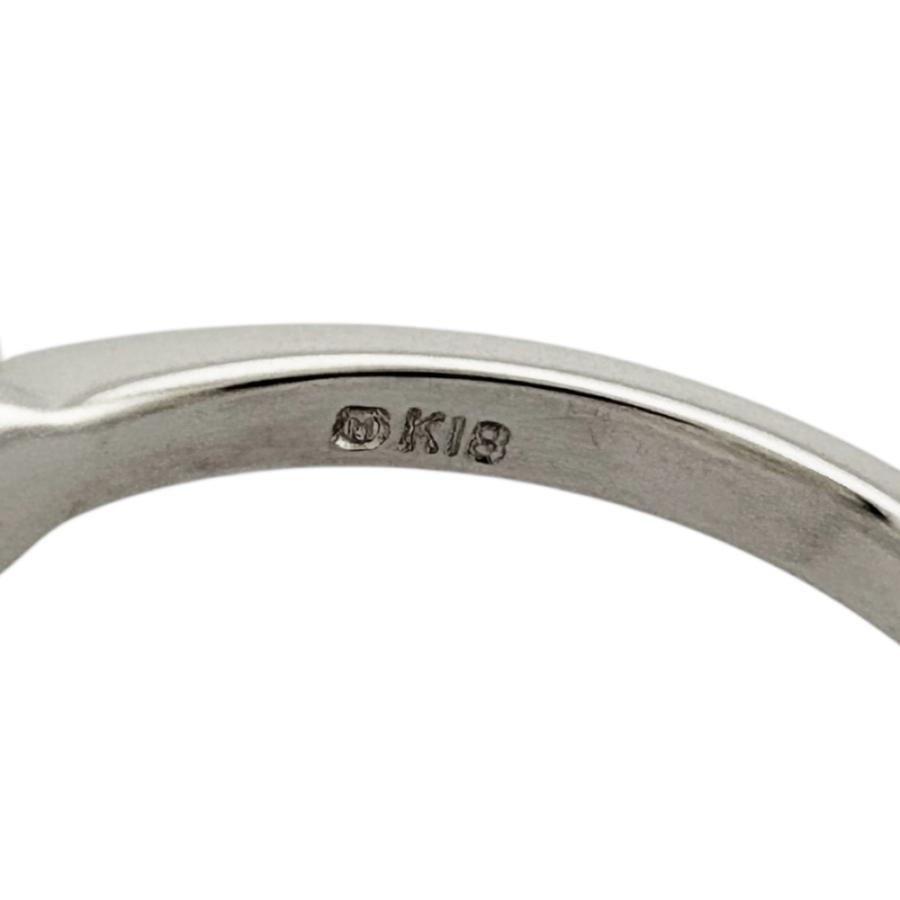 リング 指輪 11.5号 18金 K18ホワイトゴールド パール レディース 中古  