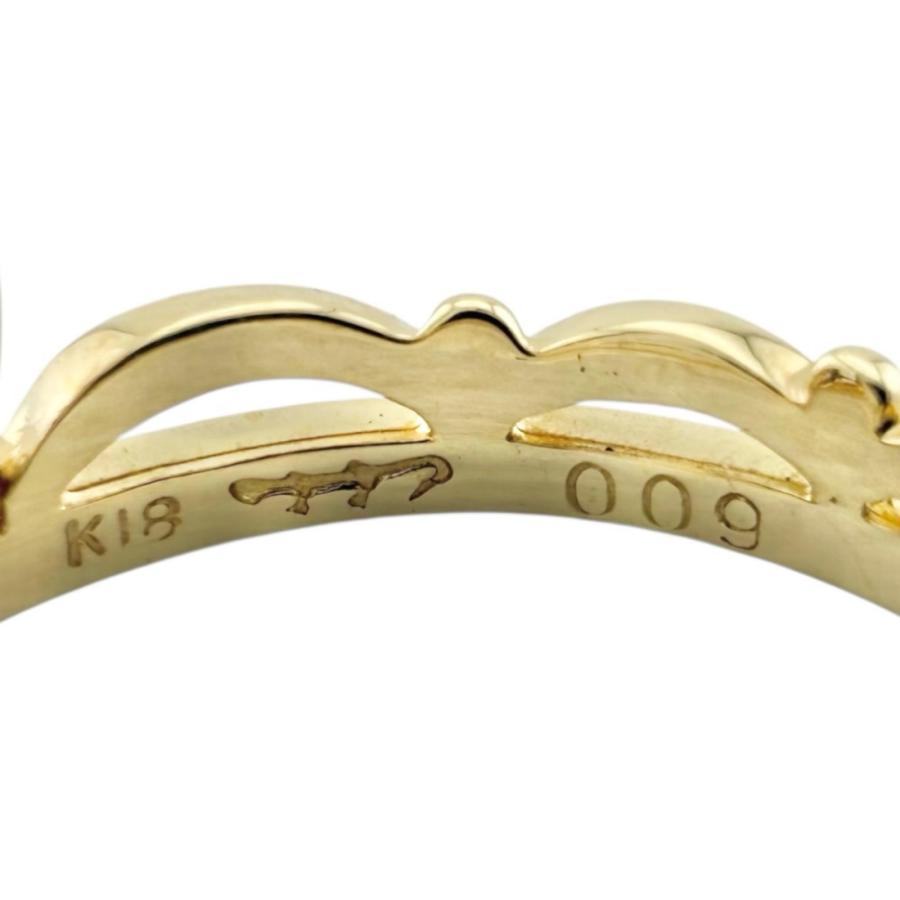 リング 指輪 9号 18金 K18イエローゴールド ピンクオパール レディース  