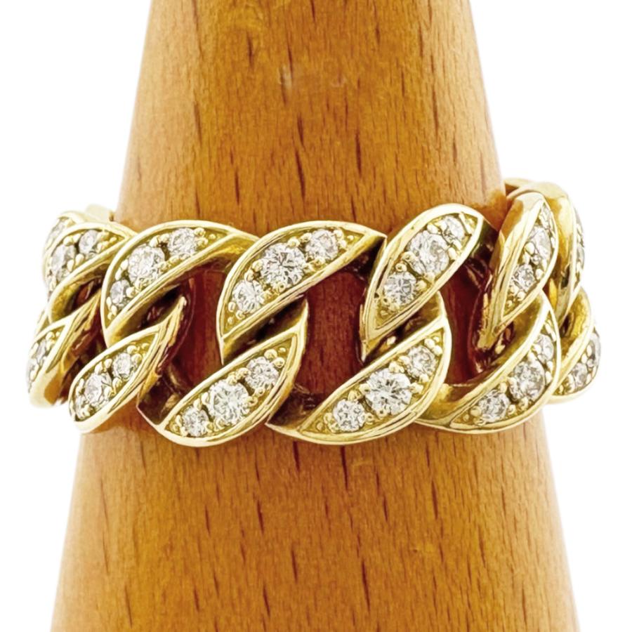 リング 指輪 18号 18金 K18イエローゴールド ダイヤモンド