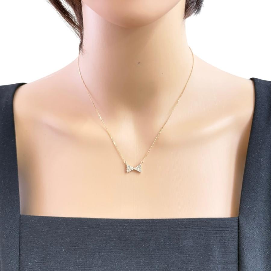 ネックレス 18金 K18イエローゴールド ダイヤモンド レディース 中古  