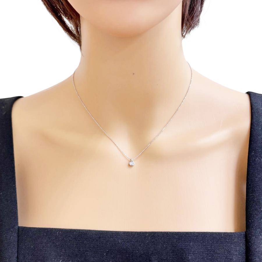 ネックレス 18金 K18ホワイトゴールド ダイヤモンド レディース 中古 